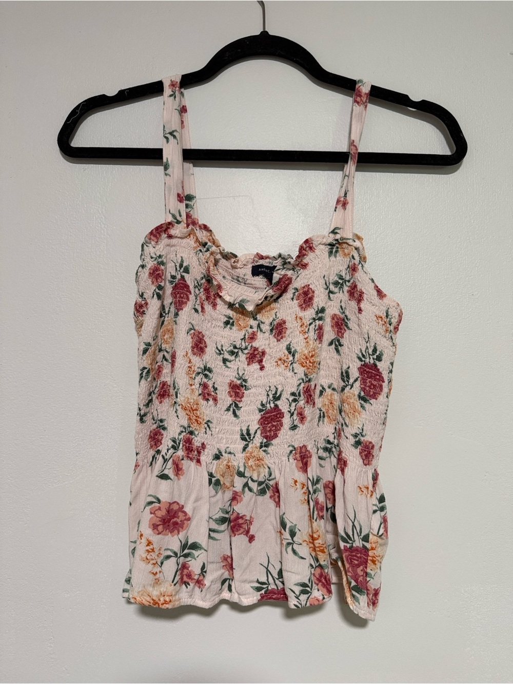 American Eagle Outfitters Floral Ruched Flowy Tank Top
